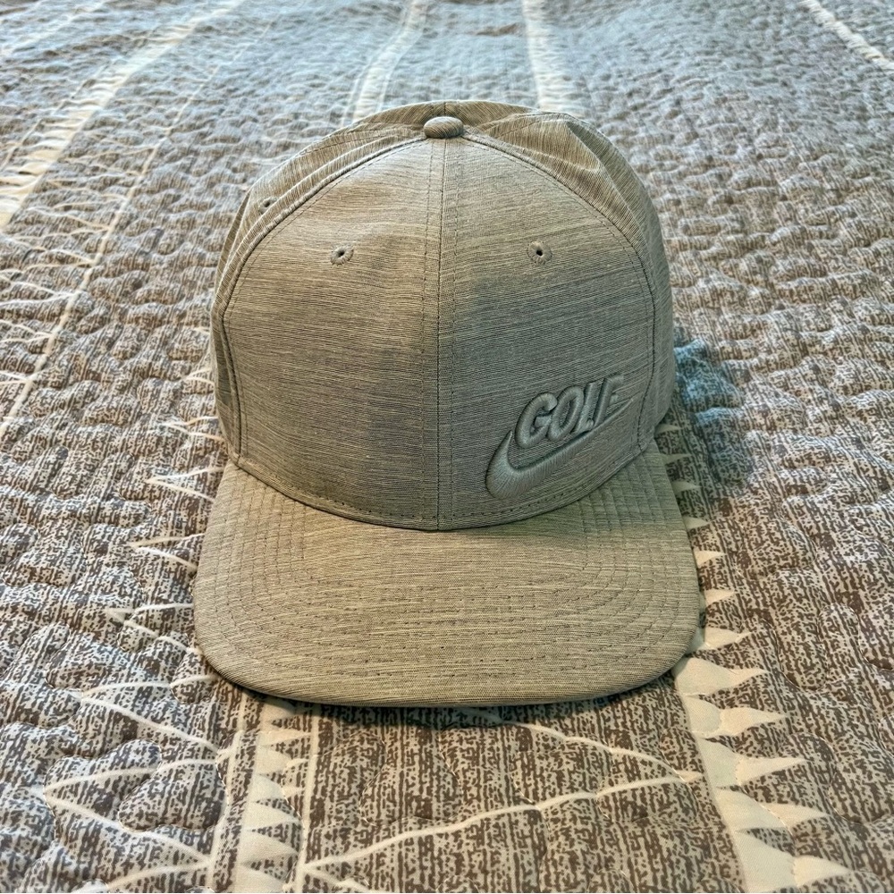 Nike Golf Pro Dri-FIT “GOLF” Embroidered Adjustable Hat Cap Gray OSFM